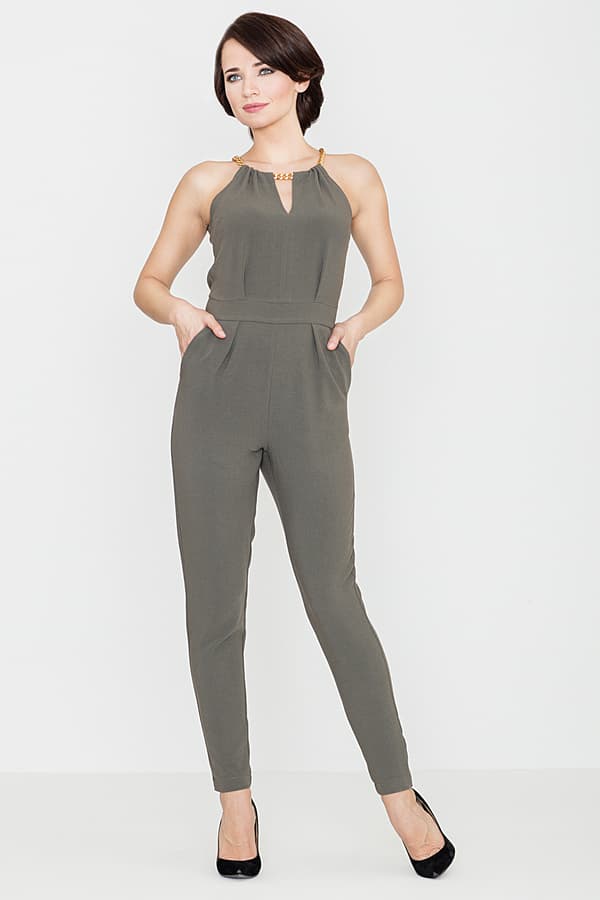 K338 Olivgrön M Jumpsuit