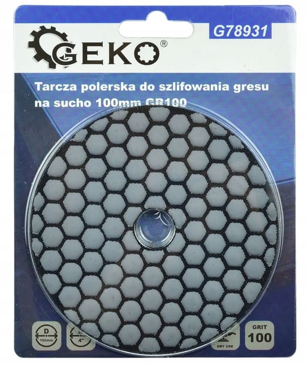 GEKO DIAMANTSKIVE TIL SLIBNING AF GRES BETONFLISER G100/100MM