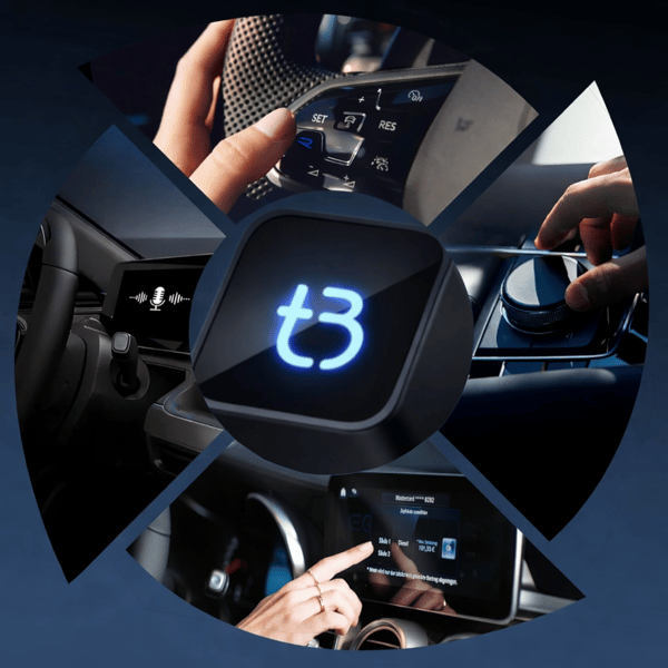 Tradebit TB CUBE USB-C Trådlös Adapter CarPlay / Android Auto Svart