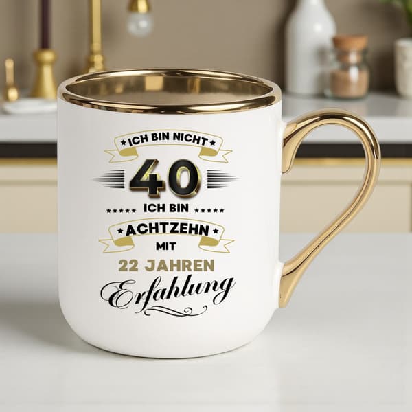 Rolig mugg, present till en 40-årsdag