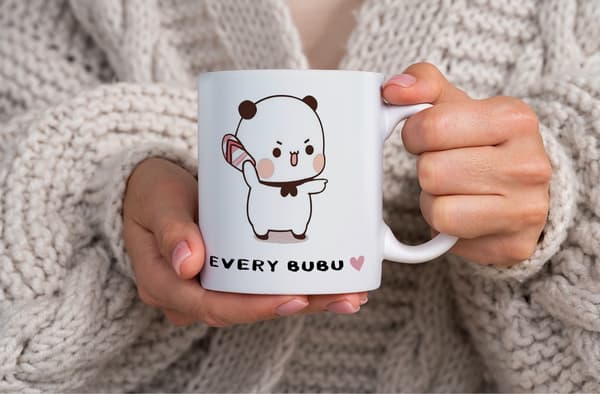DUDU och BUBU-mugg med roligt tryck som present