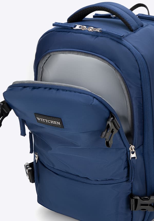 Wittchen Unisex Multifunktionell Flygplansryggsäck med Expansionsfunktion Marinblå Polyester