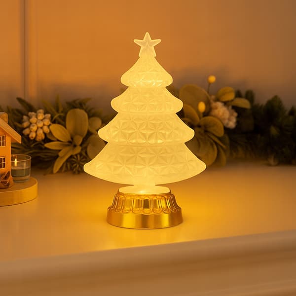 Vergionic LED-juletræ 16 cm krystaldekorationslampe til jul