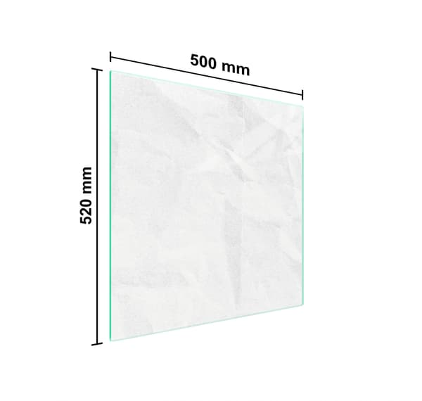 GLASSKYDDSPLÅT FÖR SPIS 50x52 VIT