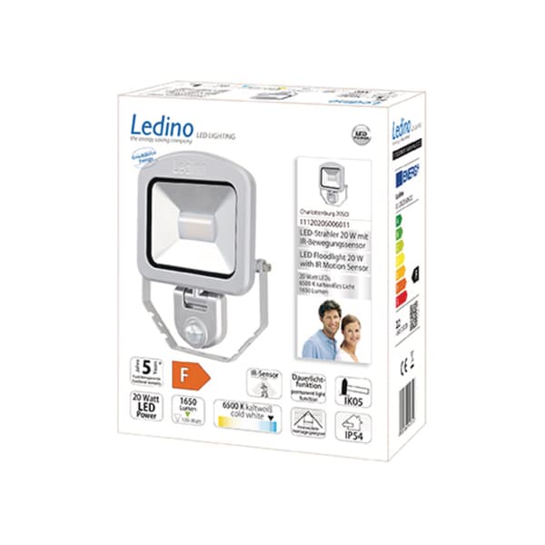LED-spotlight med rörelsesensor 1800 lm 6500K