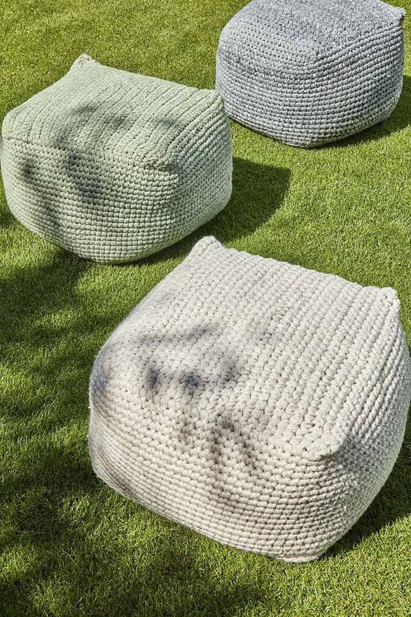Arezzo Suns gul øko-polyester havetaburet