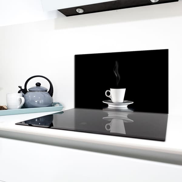 Glasskydd för spishäll 90x52 Kaffe