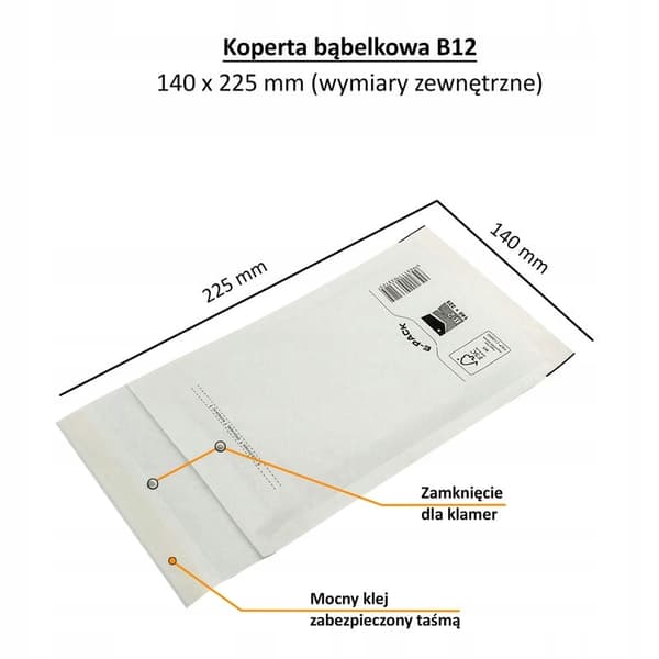 Bubbelkuvert B12 VITA E-PACK x 200 st