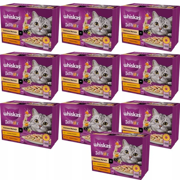 Våtfoder för katter Whiskas såsmix med krämig variation 12x85 g