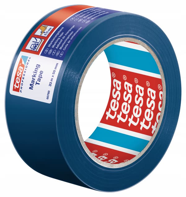 Tesa advarselstape blå 33m x 50mm