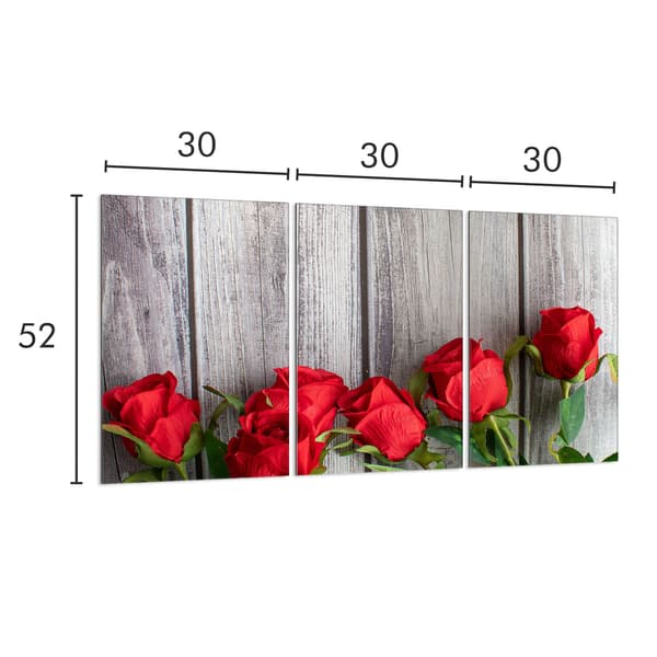 Glasbeskyttelsesplade til komfur 3x30x52