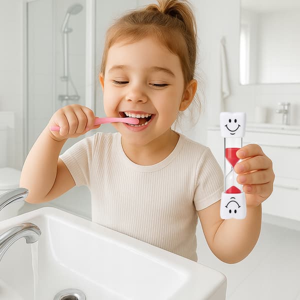PRECISE TOOTH Timglastimer för tandborstning för barn RÖD