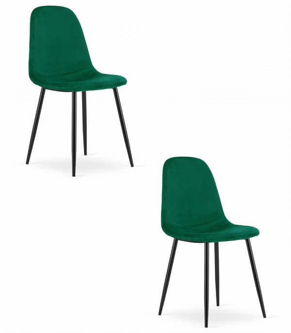 COMO-tuoli - tummanvihreä sametti x 2
