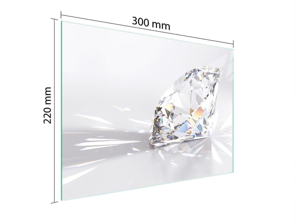 GLAS SKÄRBRÄDA 30x22 DIAMANT