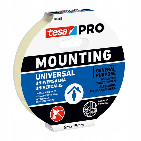 tesa PRO -asennusteippi, 5 m, yleiskäyttöinen