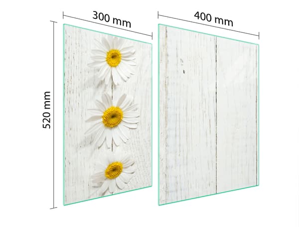 GLASSKYDDSPLÅT FÖR SPIS 70x52 TRÄ