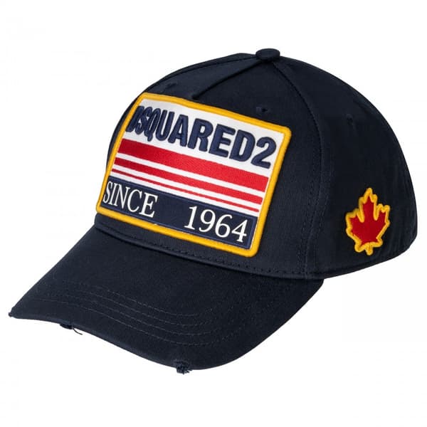 DSQUARED2-mærket marineblå baseballkasket