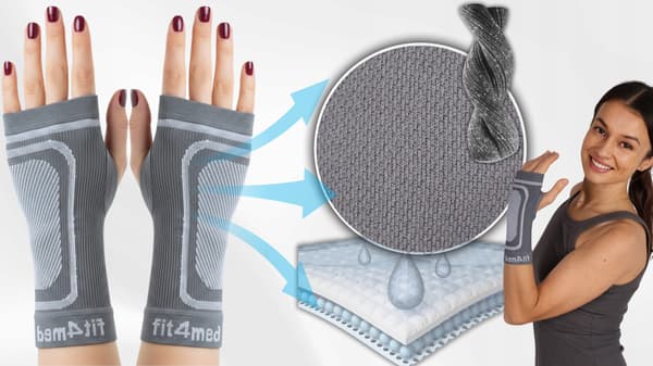 Kompressionshåndledsstøtte, elastisk håndstøtte, FIT4MED S/M