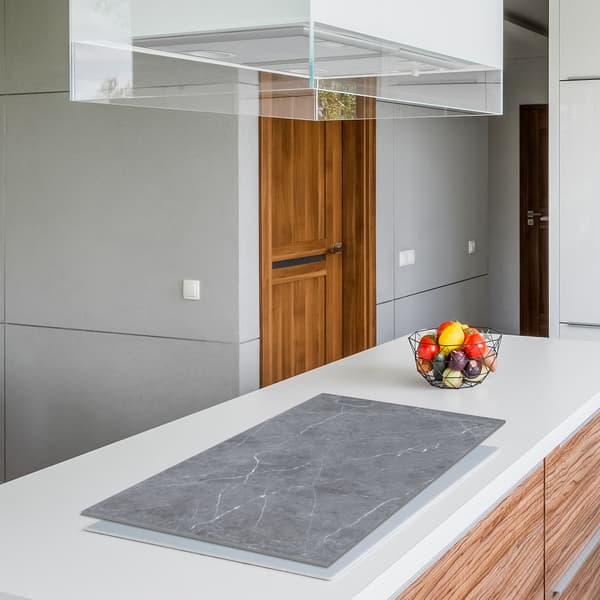 Glasskydd för spishäll 90x52 Marmor