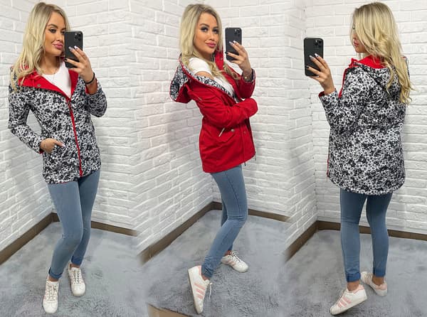 Vendbar parka med hættekapsel 3 farver L beige