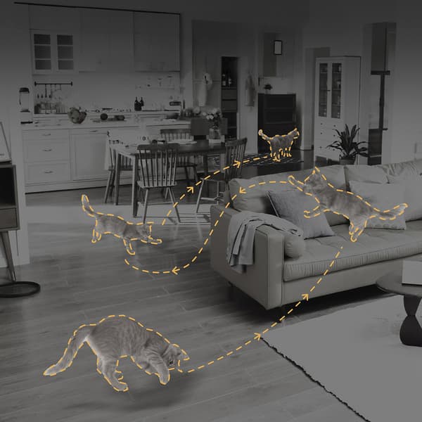 2K IR Wi-Fi Bluetooth inomhus säkerhetskamera - Vit