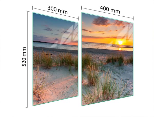 GLASSKYDDSPLÅT FÖR SPIS 70x52 BEACH