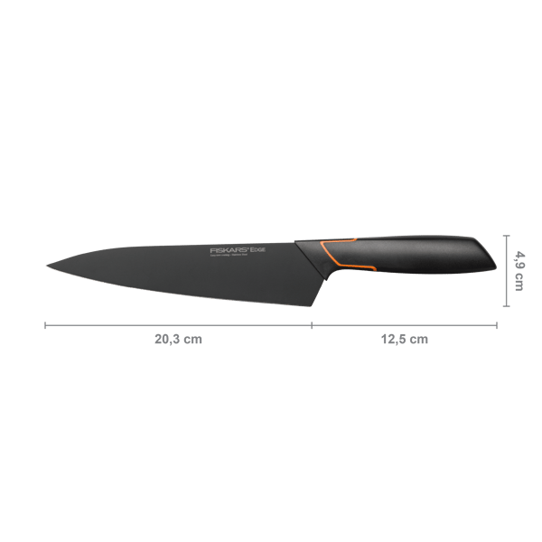 FISKARS EDGE Kockkniv för att hacka grönsaker och kött, vass, 19 cm