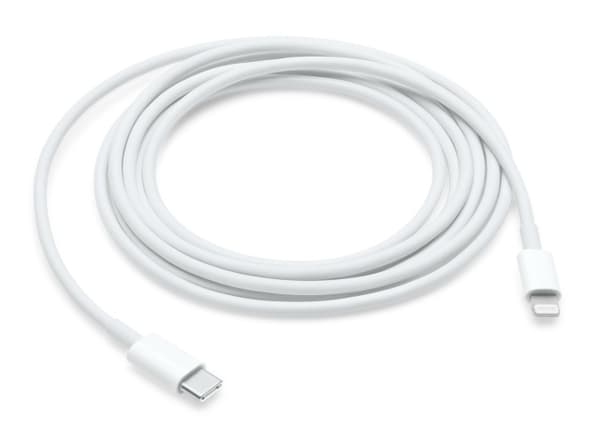 Apple USB-C Han til Lightning Han Kabel 2m, Hvid