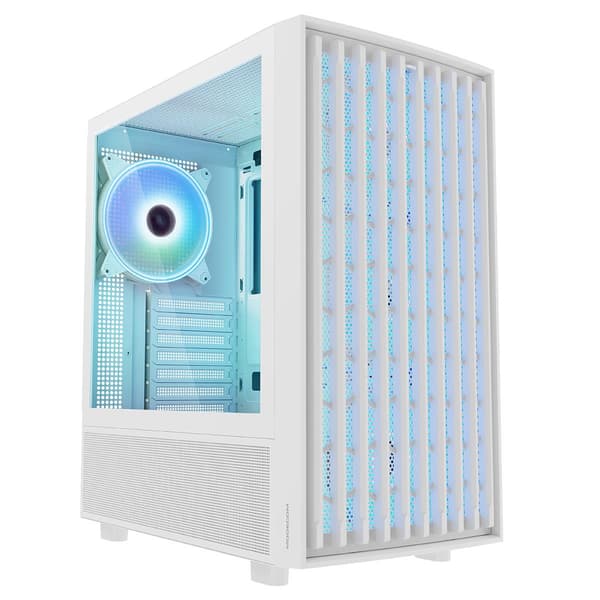 Modecom BREEZE ARGB FLOW Midi USB Typ C-fodral, Vit