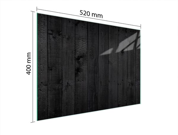 SKÄRBRÄDA I GLAS 52x40 TRÄ