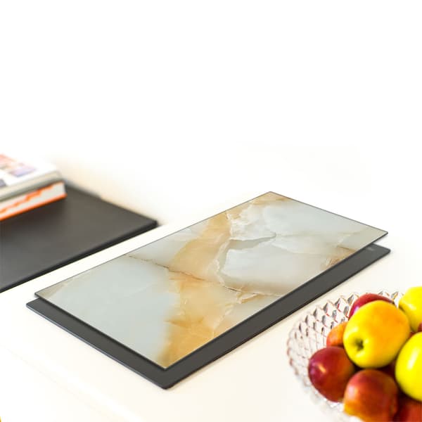 GLASSKÆREBRÆT 30x52 Marmor