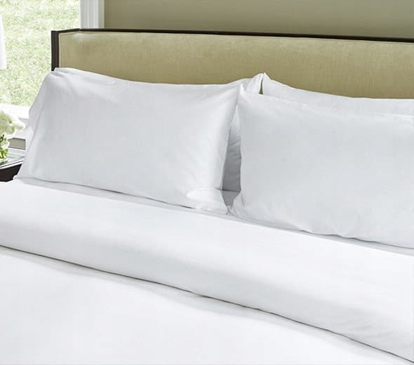 Hotellsängkläder 140x200 + 70/80 vit bomull 150g