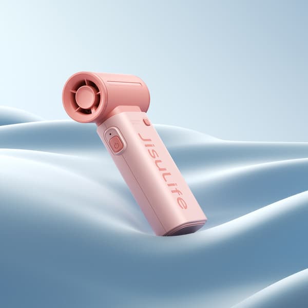 Mini Blæser Bærbar USB-C 5000mAh Ventilator - Lyserød