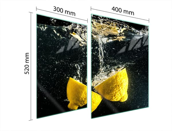 GLASSKYDDSPLÅT FÖR SPIS 70x52 CITRON