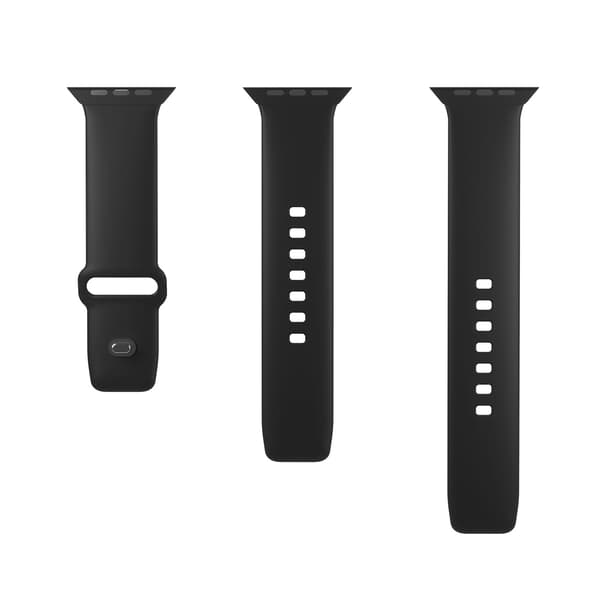 Silikone rem til Apple Watch 38 40 41 mm Icon sort - 2 stk.
