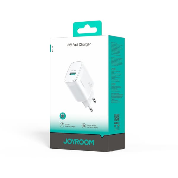 18W USB-A vægoplader - Hvid