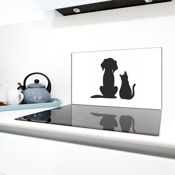 Glasskydd för spishäll 90x52 Djur