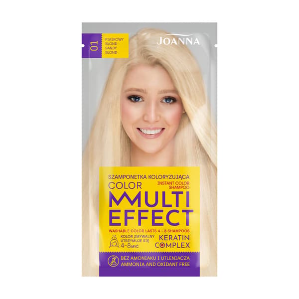 Joanna Multi Effect Color Keratin Complex Shampoo - 01 Sandblond 35g