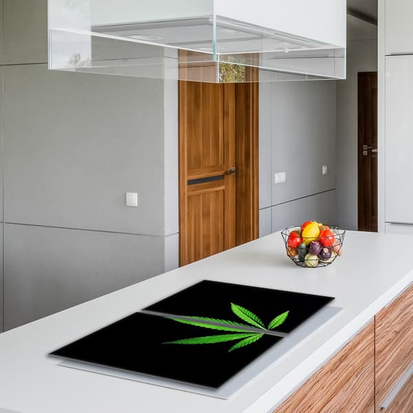 Lasinen suojalevy liedelle 2x40x52 Leaf