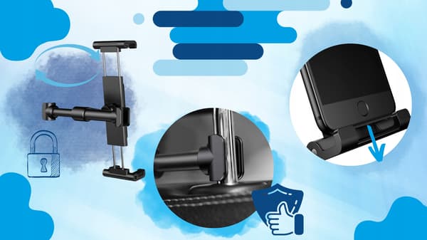 BILHOLDER TIL TABLET TELEFON 4,7-13" SOLID ROTARY JULEGAVEN