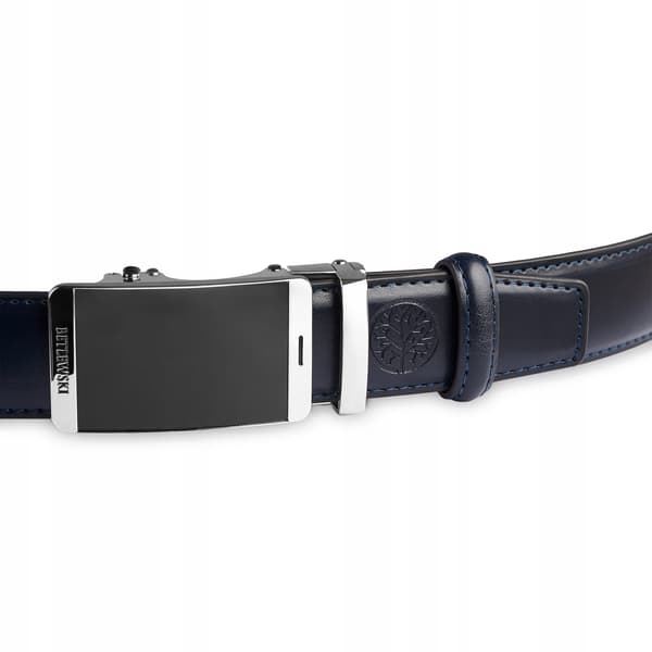 C30-GL NAVY 130 ELITE herrelæderbælte + CERTIFIKAT