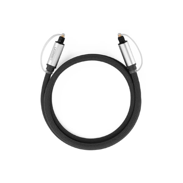 Toslink SPDIF optisk fiber lydkabel 1m - grå