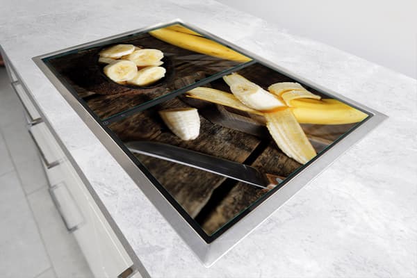 GLASSKYDDSPLÅT 75x52 BANAN