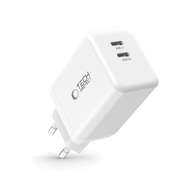Netoplader NC45W-GAN 2x USB-C 45W - hvid
