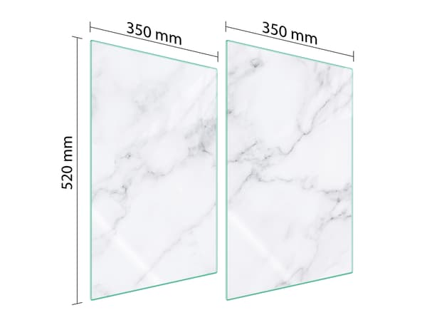 GLASBESKYTTELSESPLADE TIL KØKKEN 2x35x52 MARMOR