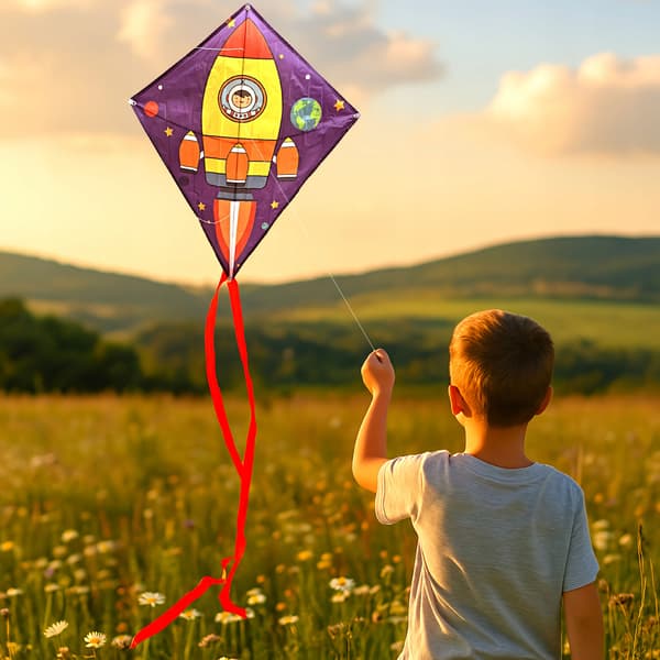 MEGADIDI KITE ROCKET rymdäventyr 220 cm