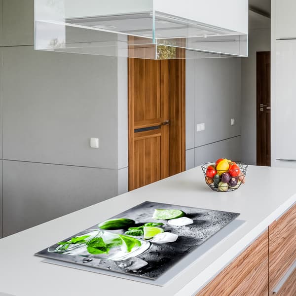 Lasinen suojalevy liedelle 80x52 Lime
