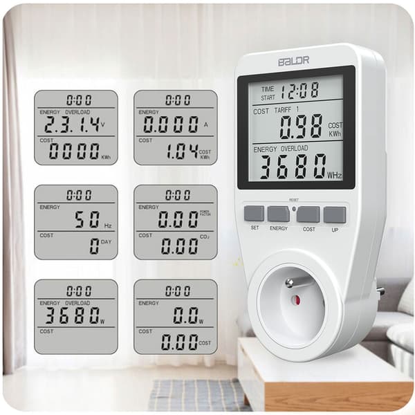 Baldr BD-990 enfas wattmeter vit