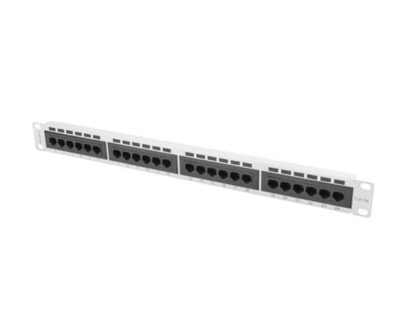 Patchpanel Lanberg PPU5-1024-B 24 portar 1U cat.5e svart