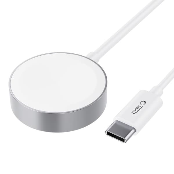 Induktiv magnetisk lader til Apple Watch USB-C 1,2 m - hvid